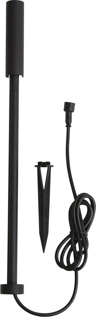 Moderný záhradný bodový reflektor 12V čierny 10cm Vrátane LED IP65 - Voltaire Lino