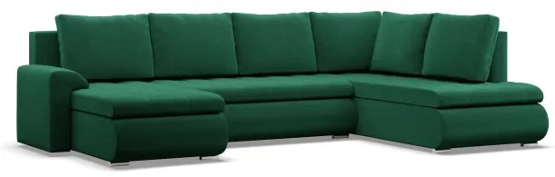 Sedacia súprava FORESTA Kronos v tvare U, pravá fľaškovo zelená