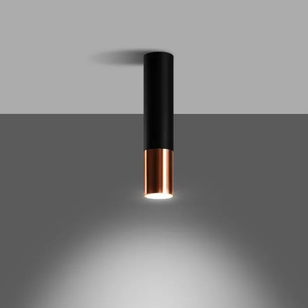 Sollux SL.0945 - Bodové svietidlo LOOPEZ 1xGU10/10W/230V čierna/meď