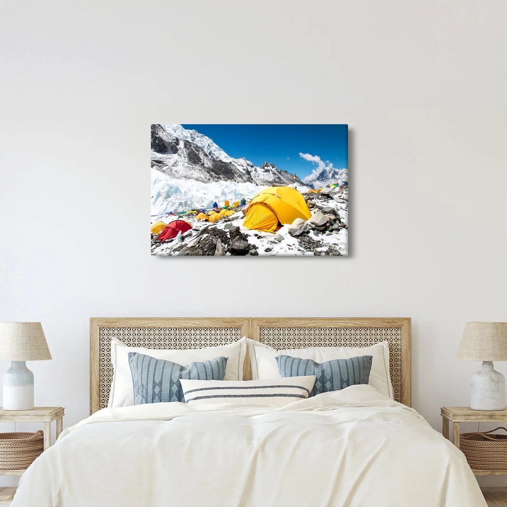Obraz - Kempovanie v horách (90x60 cm)