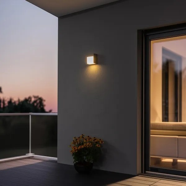 Brilagi - LED Vonkajšie nástenné svietidlo TERNI LED/12W/230V šedá IP44