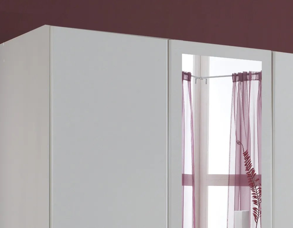 Šatníková skriňa Cliff, 135 cm, biela