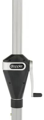 Slnečník Doppler Active 210x140 cm s kľukou hnedý