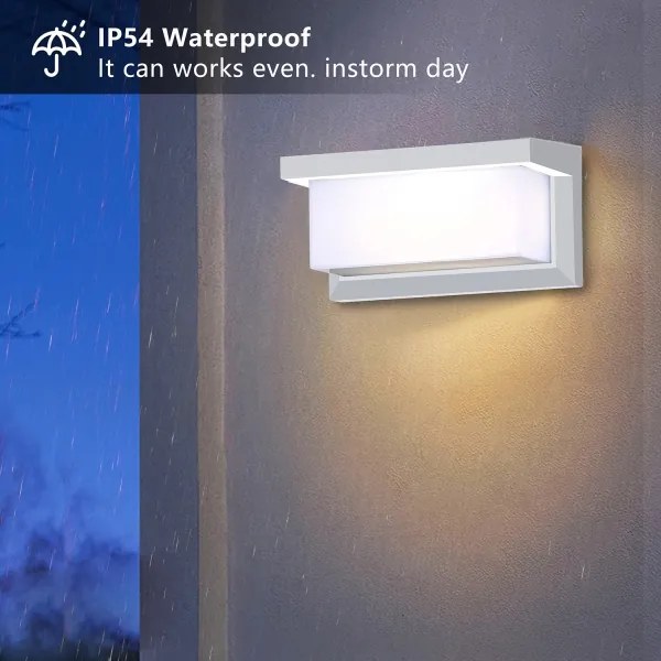 Brilagi-LED Vonkajšie nástenné svietidlo so senzorom BRICKY LED/12W/230V biela IP54