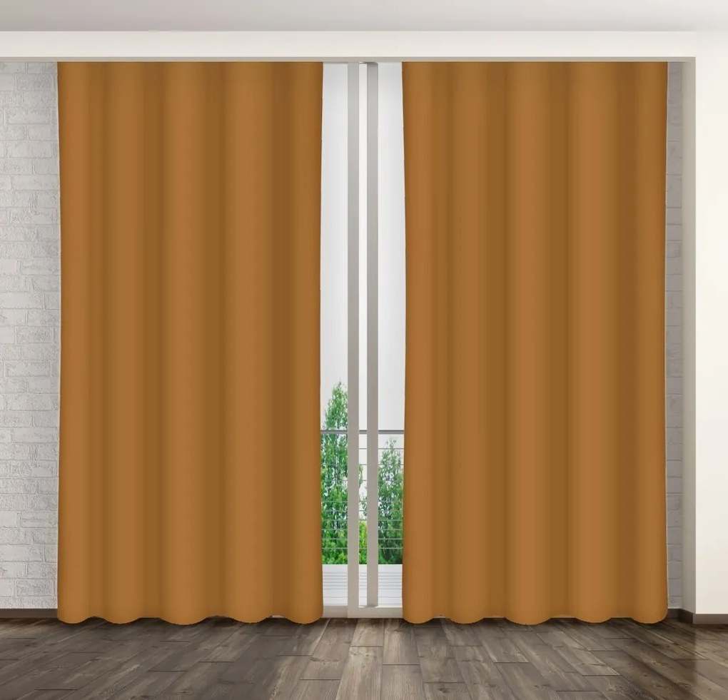 Dekorstudio Jednofarebný záves karamelový ZMA42 Rozmer závesu: 160x250cm
