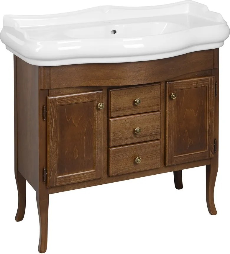 Sapho Sapho, RETRO umývadlová skrinka 89x80x48cm, buk, 1620