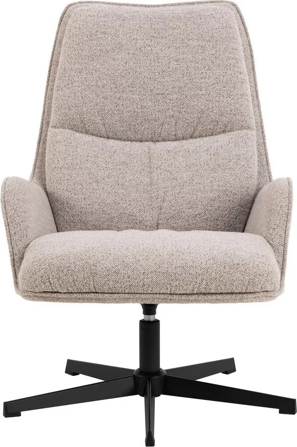 Béžové otočné kreslo z textílie buklé Bosley – Actona