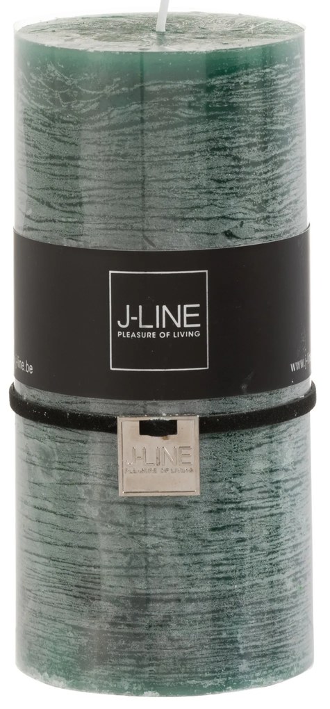 Valcová sviečka tmavo zelená M - 7 * 7 * 15 cm