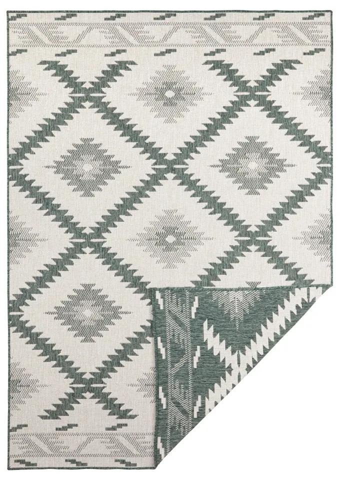Zeleno-krémový vonkajší koberec NORTHRUGS Malibu, 170 x 120 cm