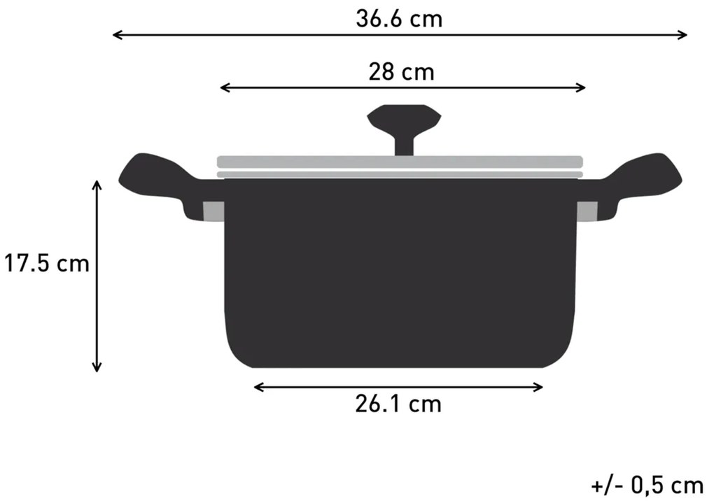 Vysoký hrniec s pokrievkou Tefal Duetto+ 28 cm G7196456
