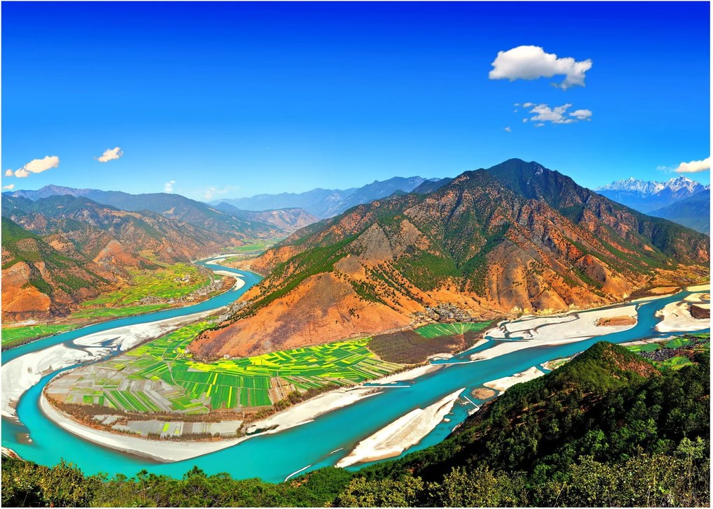 Sklenený obraz - River Yangtze (70x50 cm)