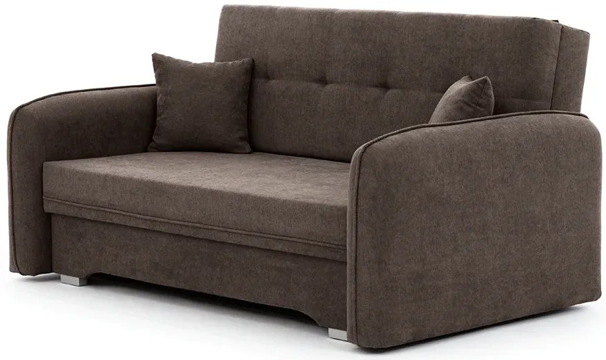 Rozkladacia 2-miestna pohovka LAINE, hnedá