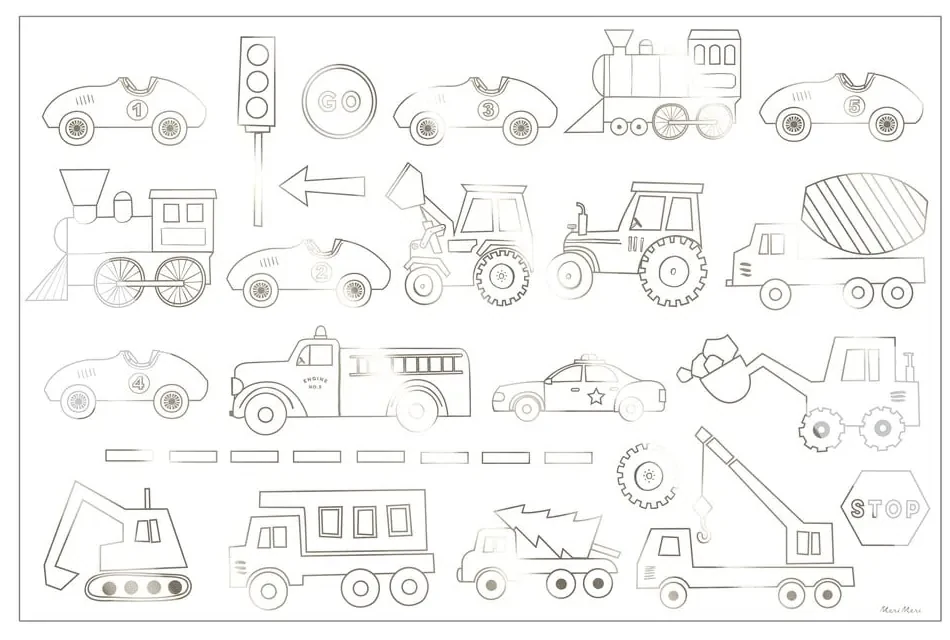 Omaľovánky Construction – Meri Meri