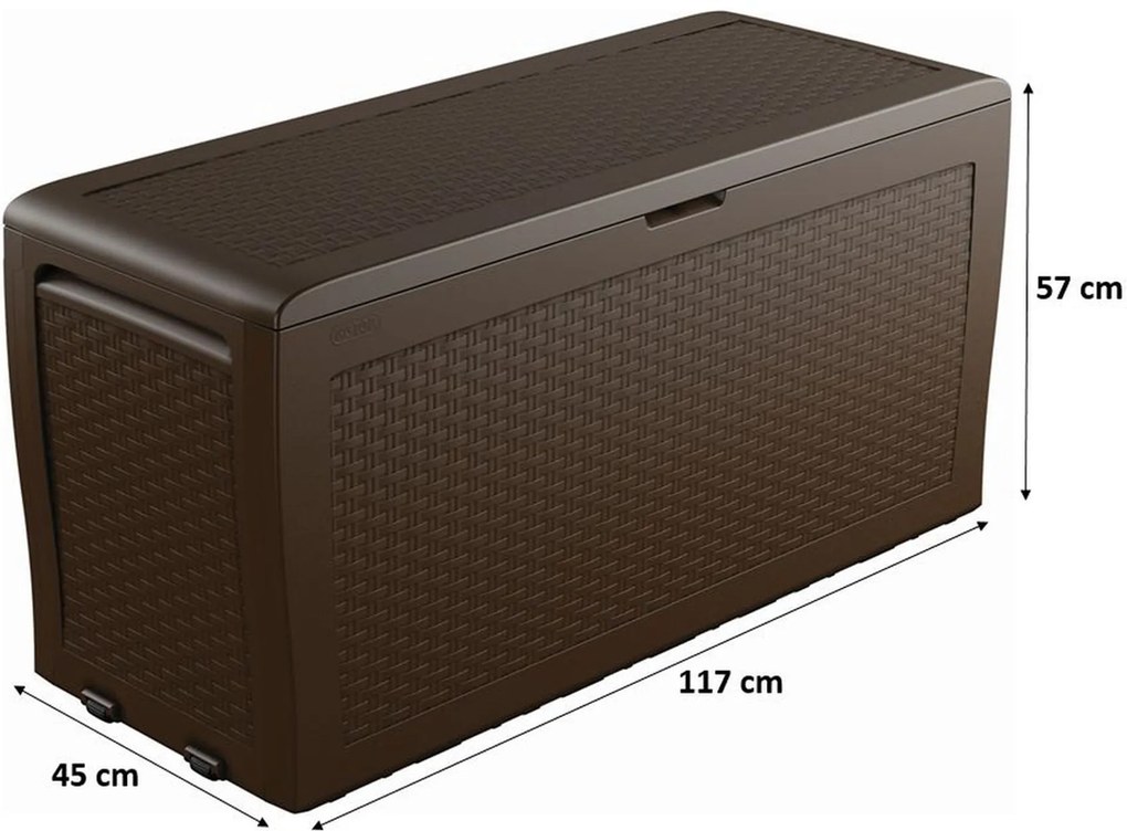 KETER SAMOA RATTAN 270L Záhradný úložný box 117 x 45 x 57 cm, hnedý 17209570