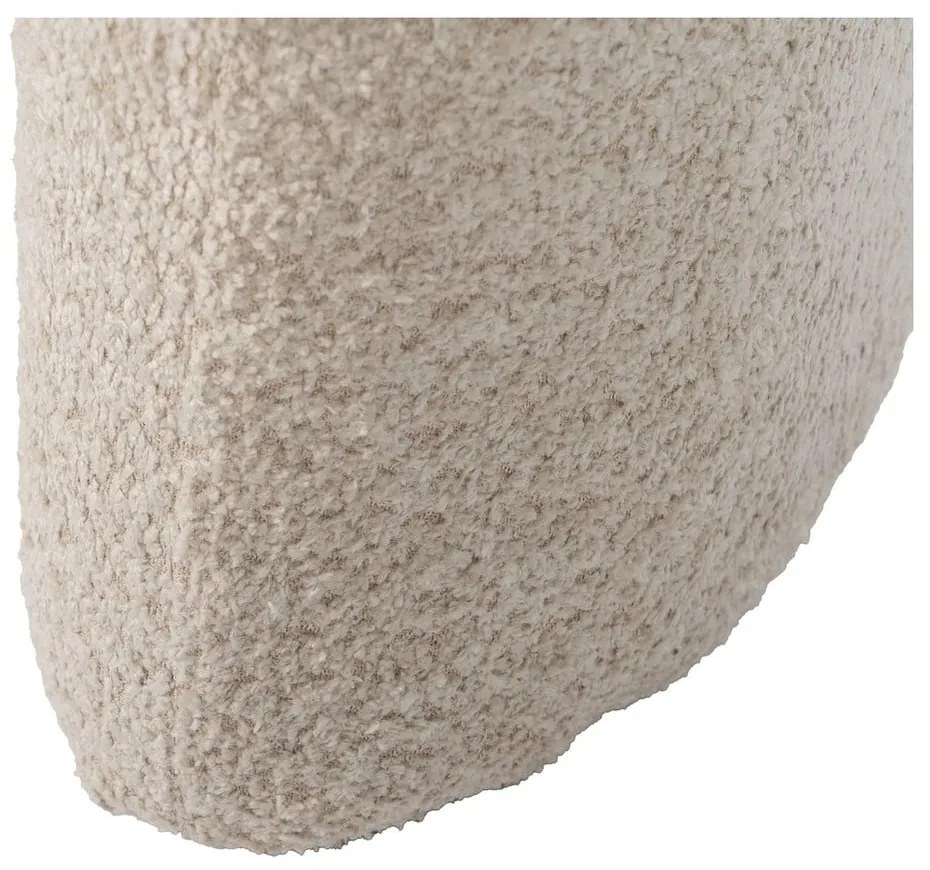 Béžová lavica z textílie buklé Suave – Ixia