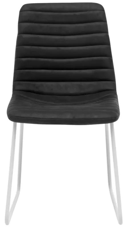 furniture-nabytek.cz - Masivní jídelní sestava Bullwer se 4 židlemi Milton, akácie/látka/kov, lakovaná, šedo-bílá