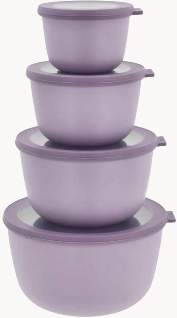Úložné dózy's pokrievkami Cirqula Nordic Lilac, 4 ks