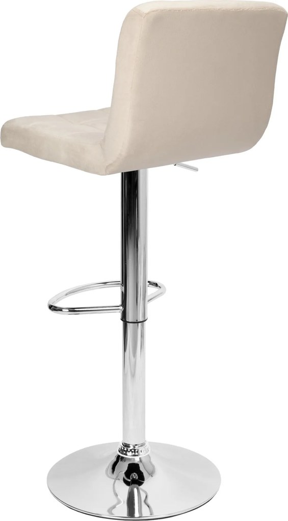 Barová stolička ARAKO VELVET - béžová/chróm