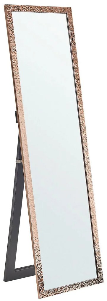 Stojace zrkadlo 40 x 140 cm medené BRECEY Beliani