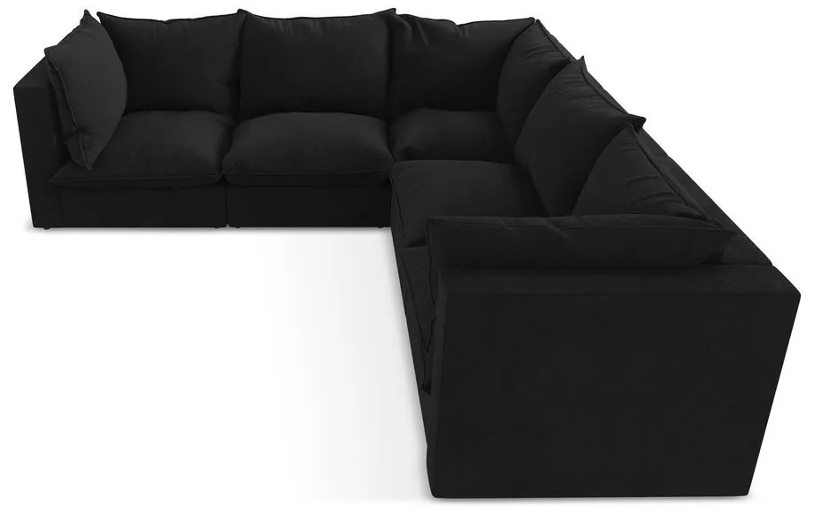 Čierna rohová pohovka Manao – Makamii