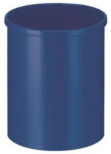Kovový odpadkový kôš Tube, objem 15 l, modrý