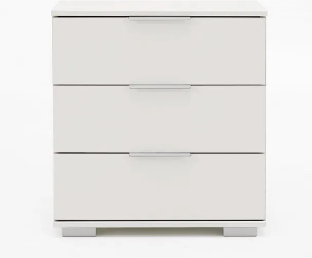 Nočný stolík Easy Plus, 3 zásuvky, alpská biela