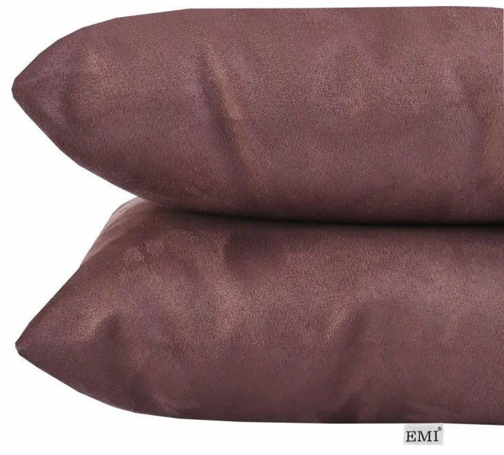 Vankúš hnedý semiš EMI, Vankúš 45x45 cm