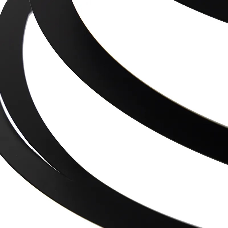 Oceľový tienidlo lampy čierny 50 cm - Spiral