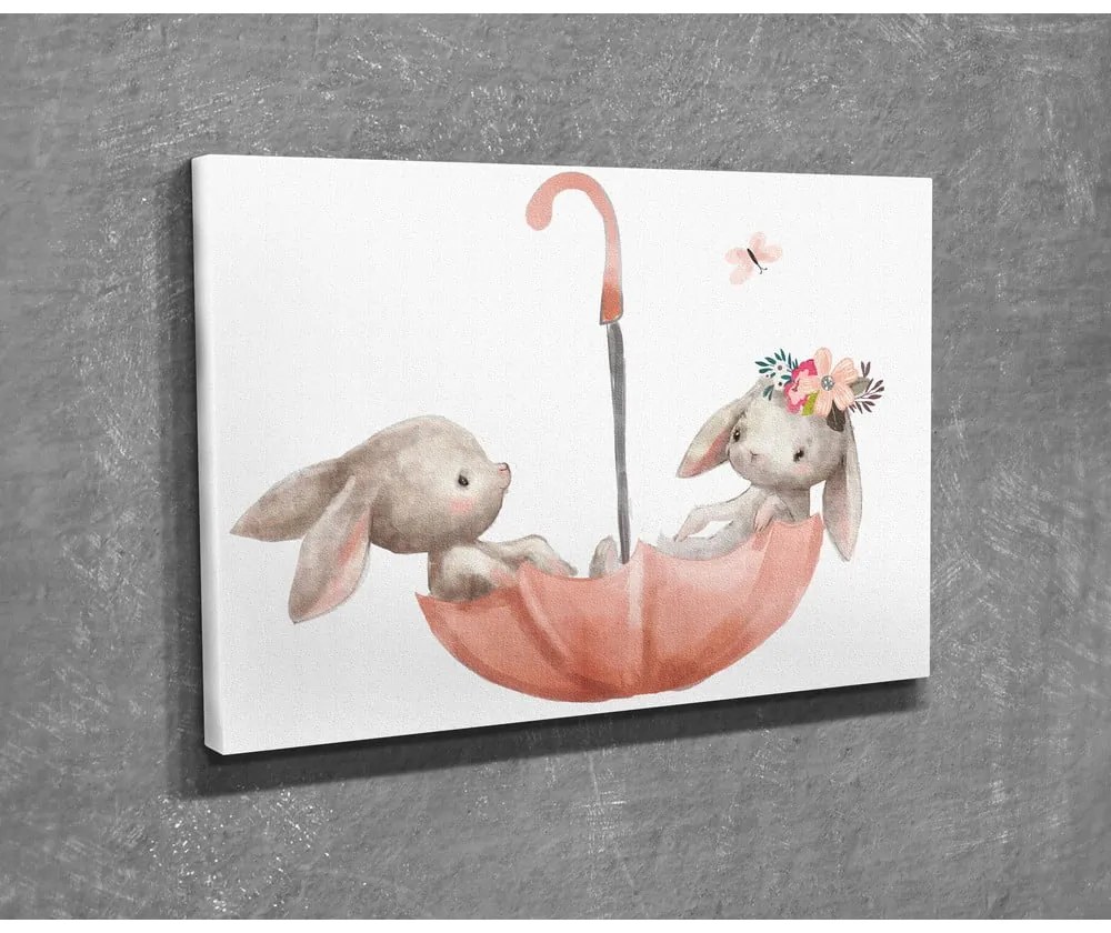 Detský obrázok 40x30 cm Bunnies – Wallity