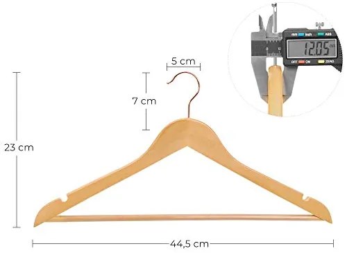 Drevené vešiaky, sada 20ks