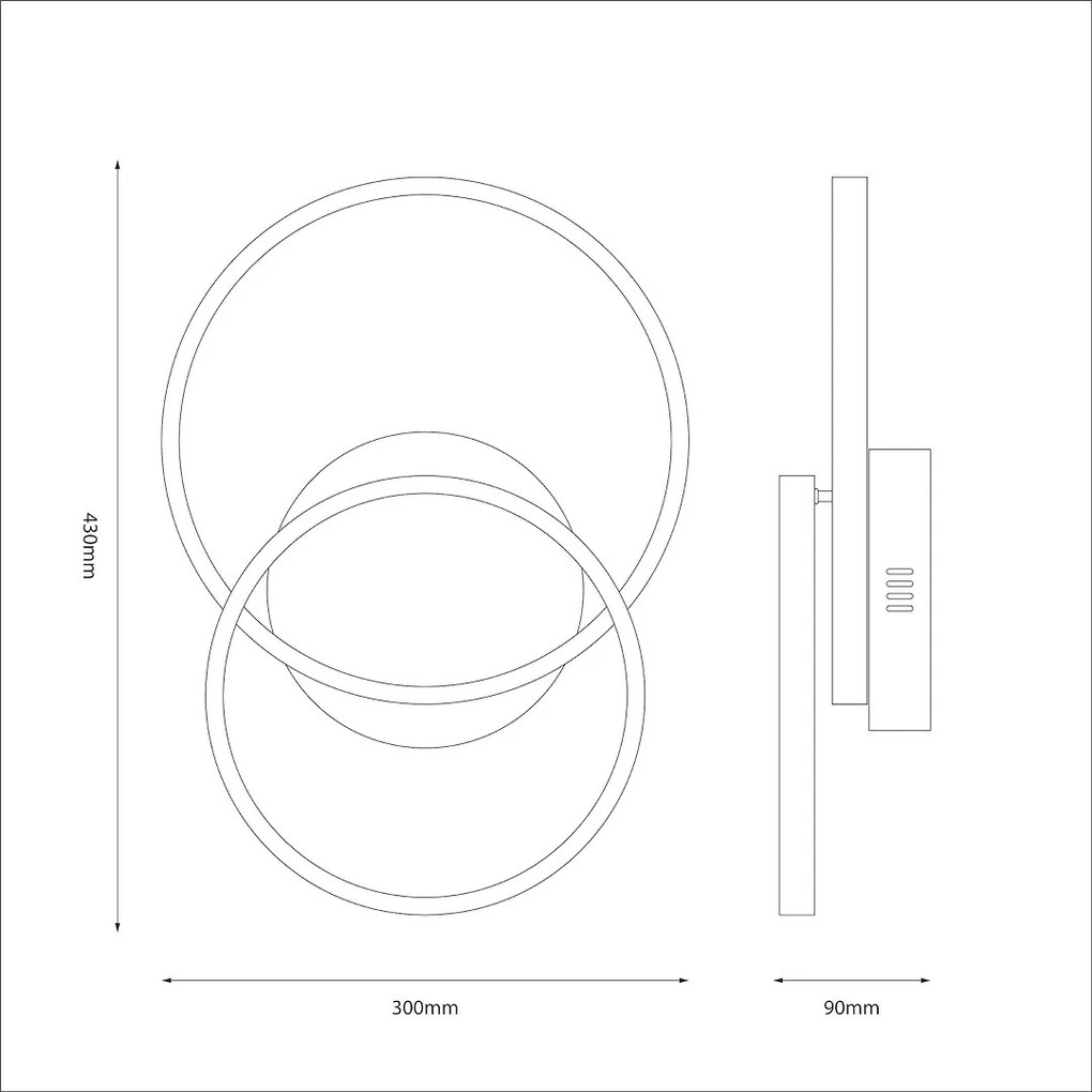 Stropné LED svietidlo Titano, 2x LED 12w, 4000k, b