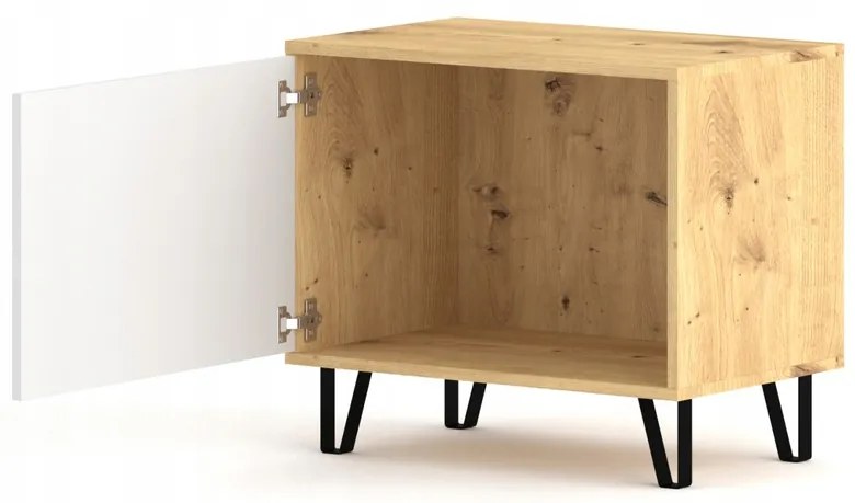 Botník Bilbao 63,4 cm dub artisan/bílý