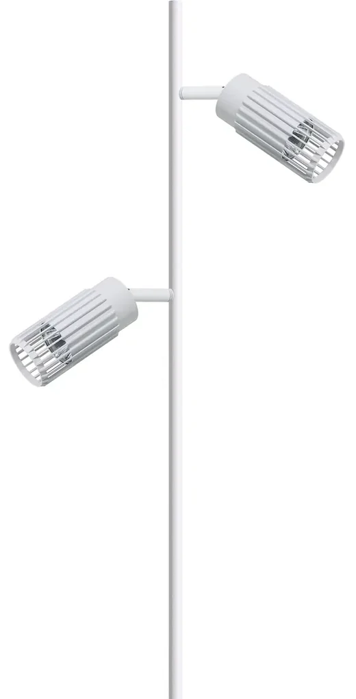 Stojacia lampa Vertical, 2x biele kovové tienidlo, w