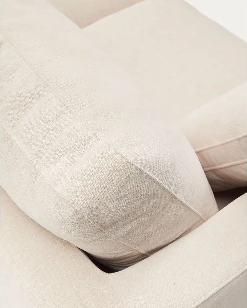 Béžová ženilková rohová pohovka (pravý roh/s leňoškou) Gala – Kave Home