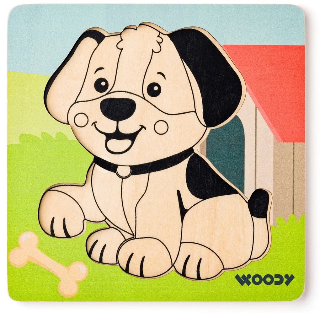 Woody Puzzle Baby Psík