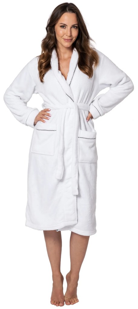 Dámský župan z mikrovlákna Sharon S/M bílý
