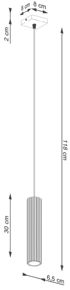 Biele závesné svietidlo Gleam – Sollux