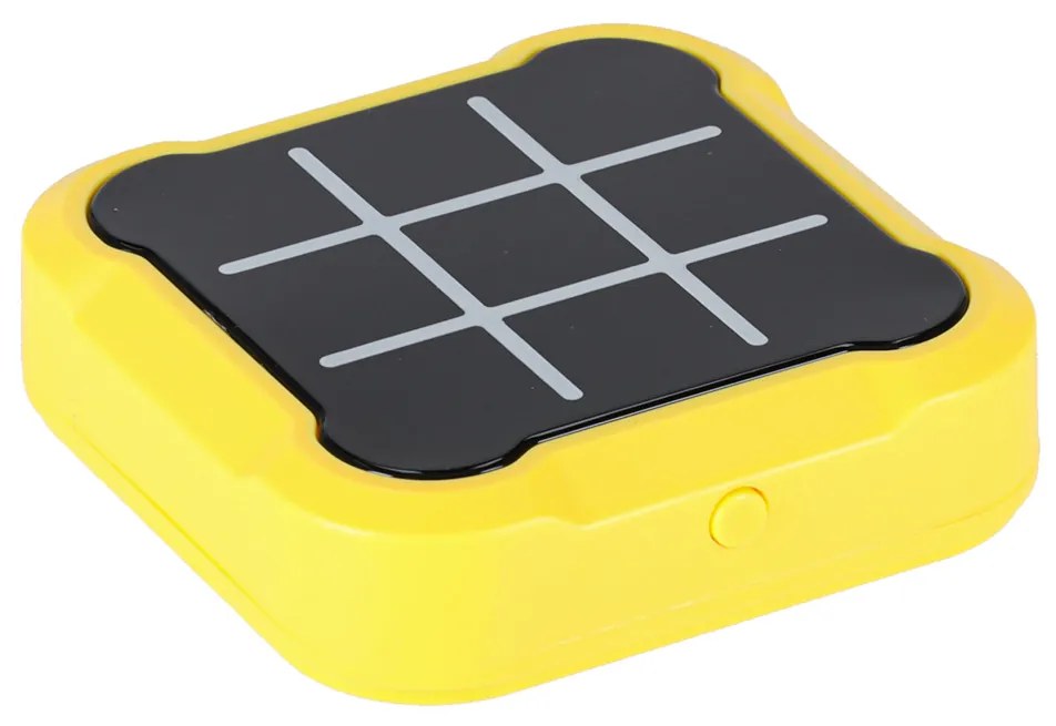 Kolo krížov elektronická logická hra tic tac toe konzola prenosná žltá