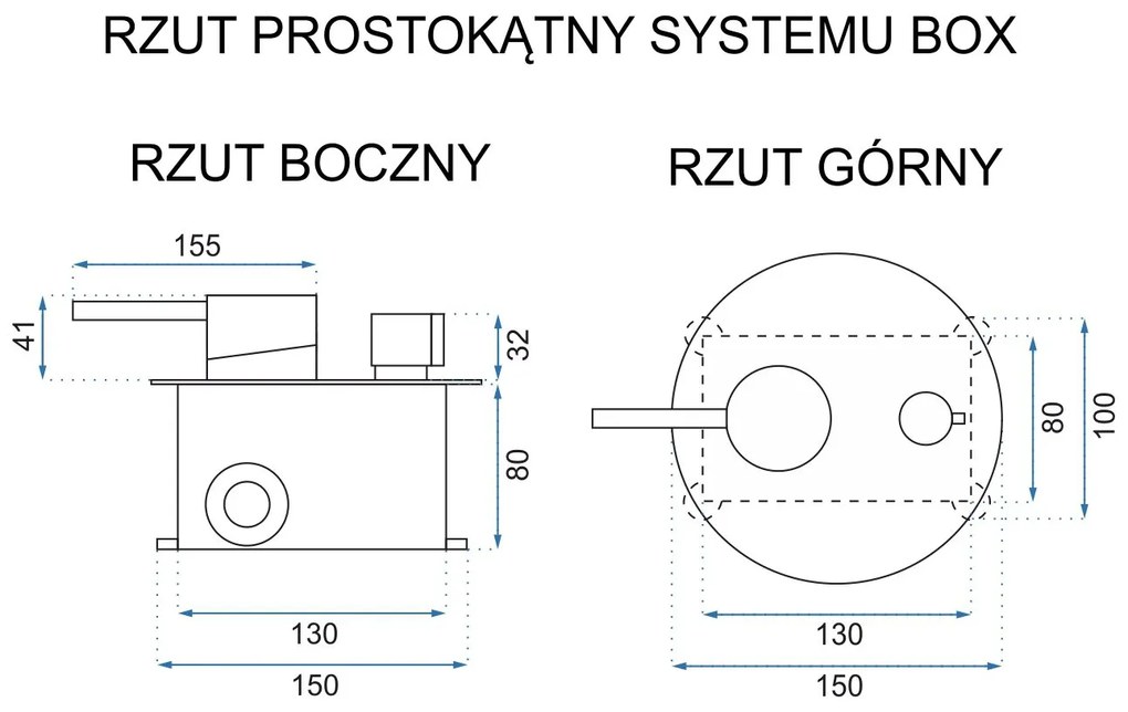 Rea Lungo - podomietkový vaňový set + box P6300 - komplet sada, čierna, REA-P6300