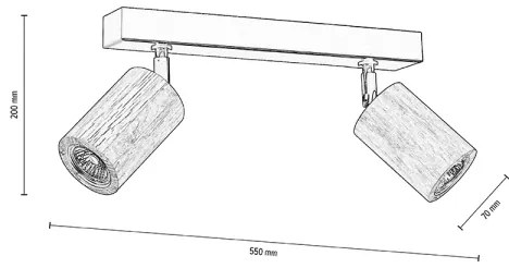 Spot-Light 3912174 - LED stropné bodové svietidlo MATTI 2xGU10/5W/230V dub