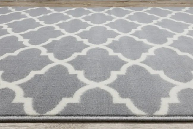 Behúň BCF MORAD Trelis koniczyna marokánska sivý / krém - Výpredaj