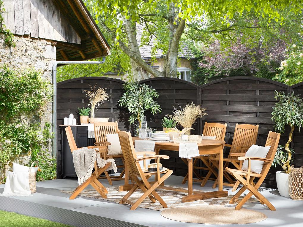Drevená záhradná súprava stola a stoličiek MAUI Beliani