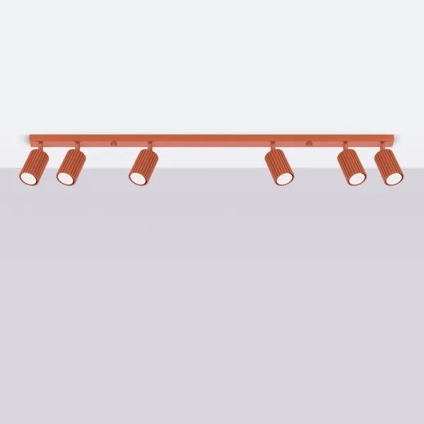 Sollux SL.1642 - Bodové svietidlo KARBON 6xGU10/10W/230V červená