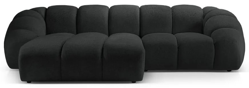 Čierna rohová pohovka (ľavý roh) Diana – Micadoni