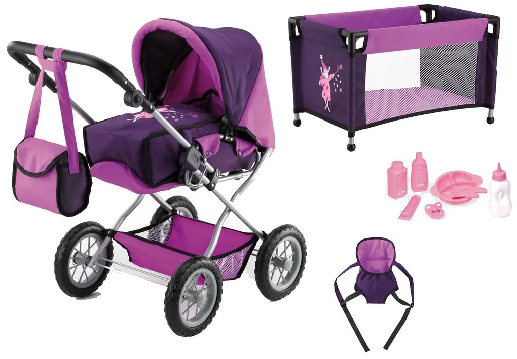 Bayer Design Súprava pre bábiky Grande Kombi s cestovnou postieľkou (víla)  (100227535)