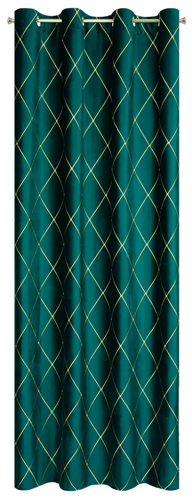 ZATEMŇOVACÍ ZÁVES NA KRÚŽKOCH PIERRE CARDIN MARGO 140X250 CM TYRKYSOVÁ