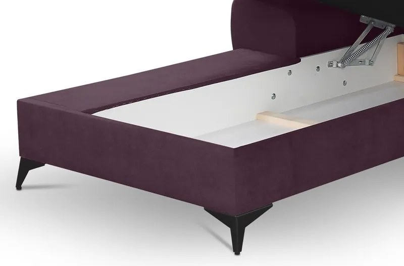 Rohová sedacia súprava Scala, hroznová ružovo-fialová látka, ľavý roh