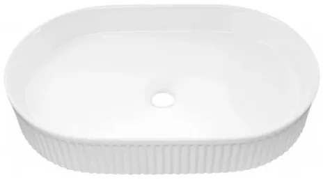 Závěsná skříňka Nova White I s deskou a umyvadlem 60 cm bílá