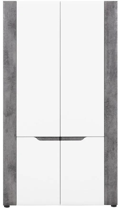 Skriňa Brando 2d B07 Biela/Betón
