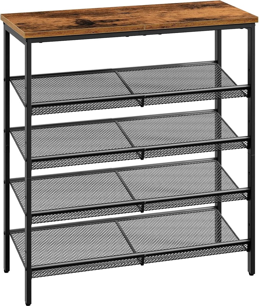 Botník Vasagle Melas 81 cm čierny/hnedý